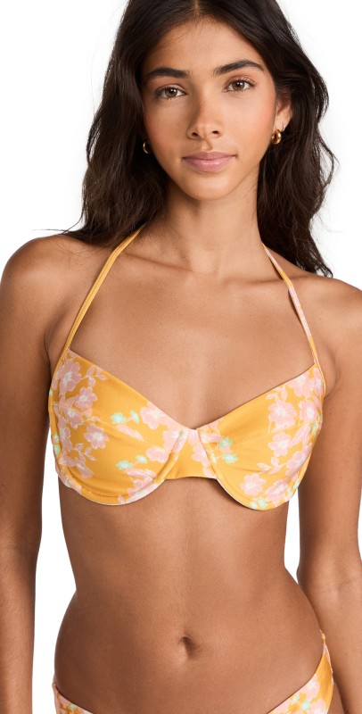 Shoshannara Halterikini Top Sunset Yellow