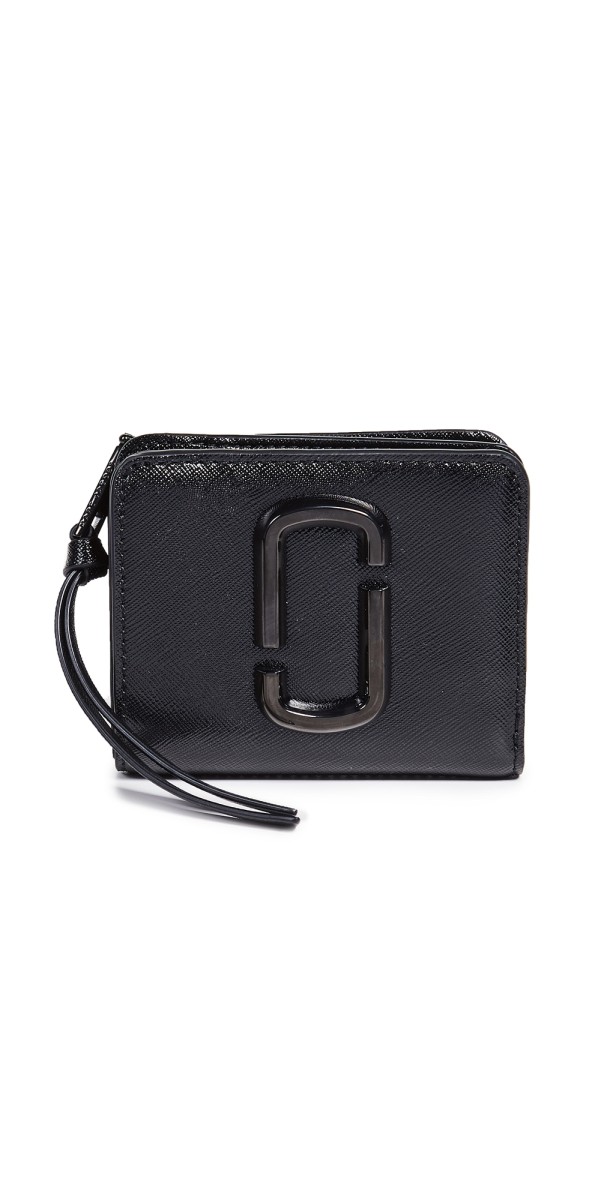 Marc Jacobs The Utility Snapshot Tonal Crossbody Compact Wallet Black
