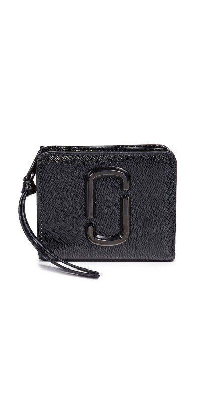 Marc Jacobs The Utility Snapshot Tonal Crossbody Compact Wallet Black