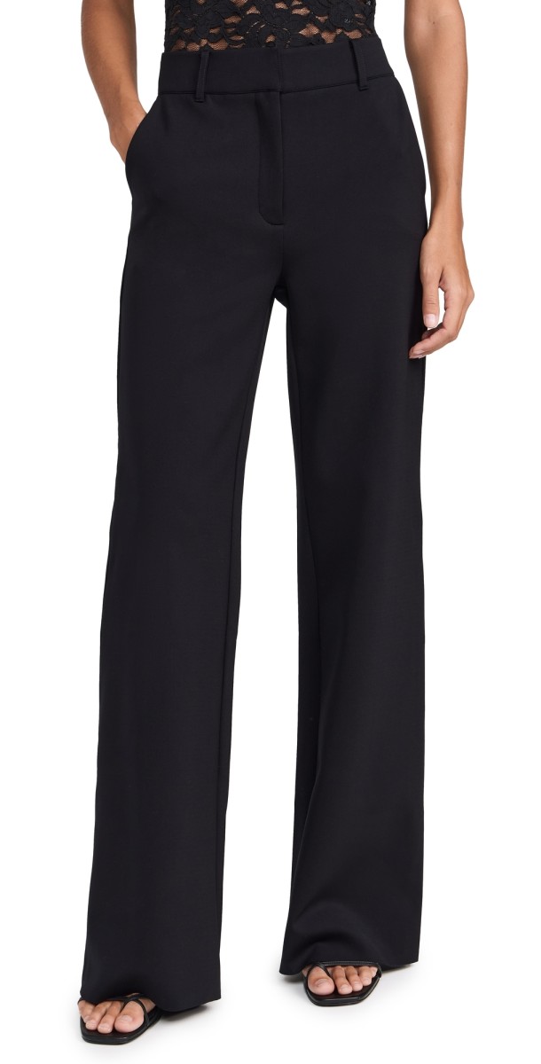 Commando Neoprene CEO Wide Leg Trousers Black
