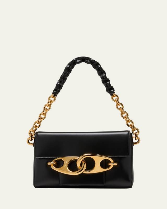 Carine Medium Leather Chain Shoulder Bag