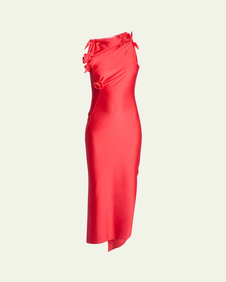 Asymmetric Flower Gown