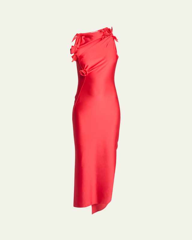 Asymmetric Flower Gown