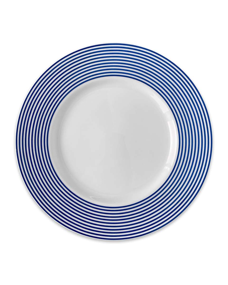 Newport Racing Stripe Rimmed Salad Plates, Set of 4