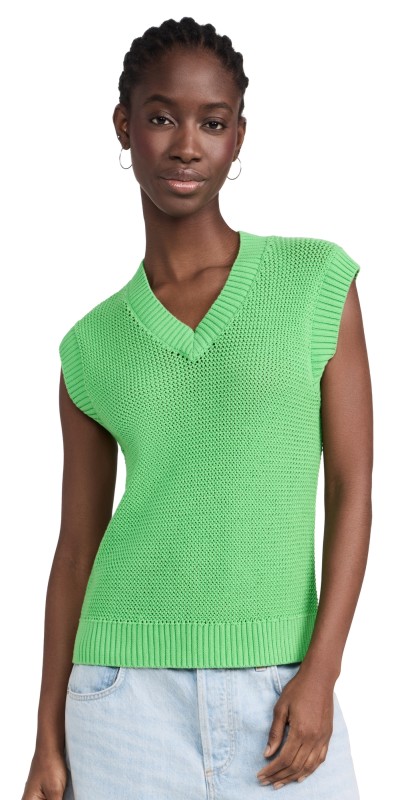 Jumper 1234 Cross Texture Tank Vest Apple