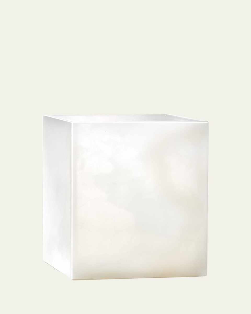 Hielo White Onyx Wastebasket