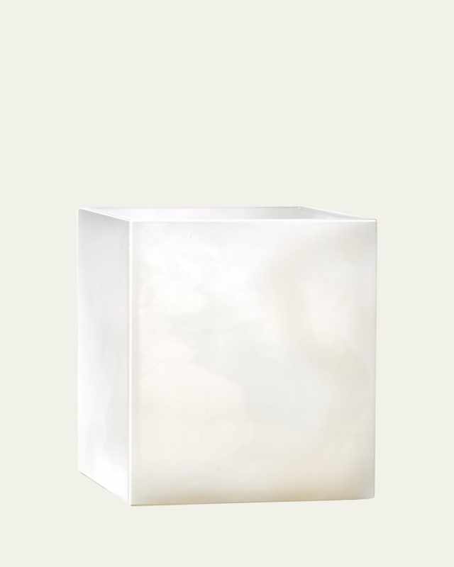 Hielo White Onyx Wastebasket