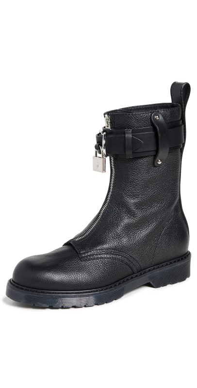 JW Anderson Lock Combat Ankle Boots Black