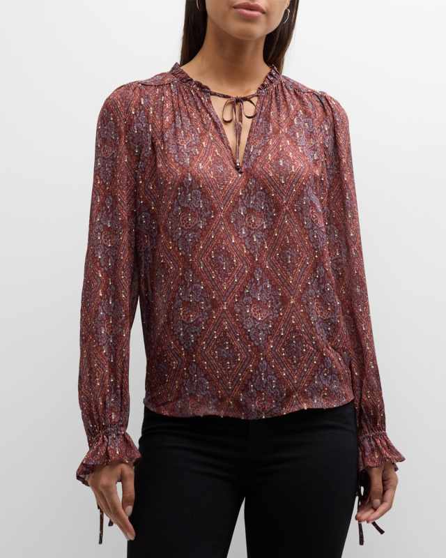 Fia Printed V-Neck Blouse