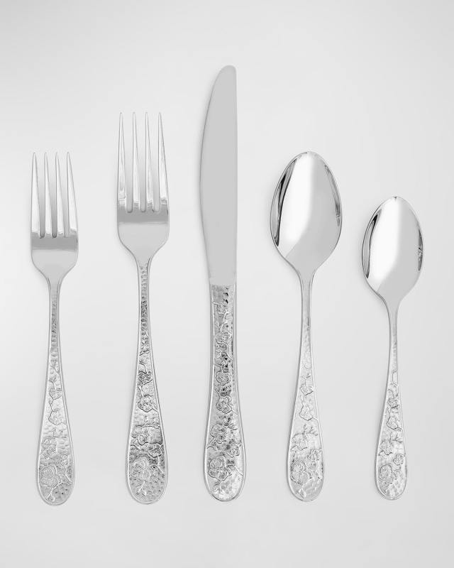 Orchid Silver 5-Piece Flatware Set