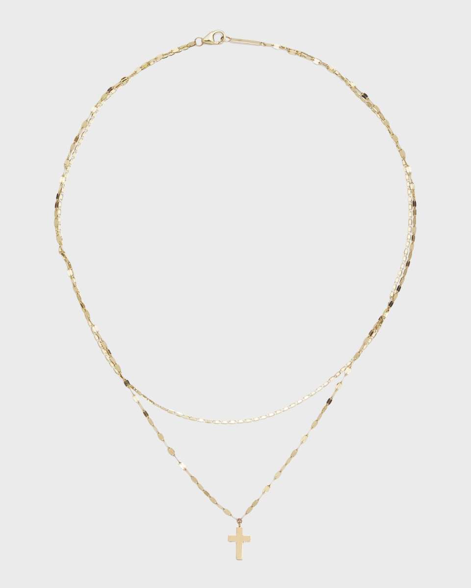Double-Strand Cross Necklace