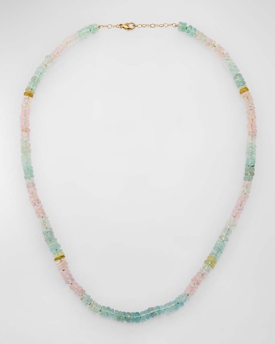 Morganite Fancy Cut Necklace