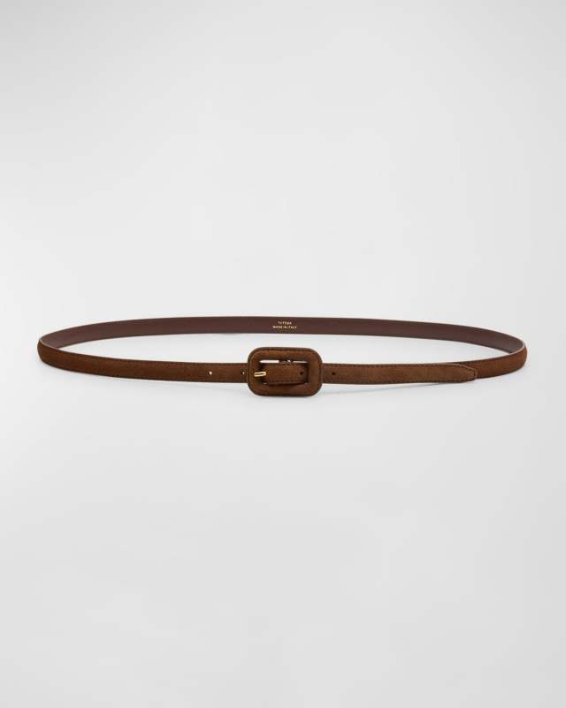 Suede Skinny Belt