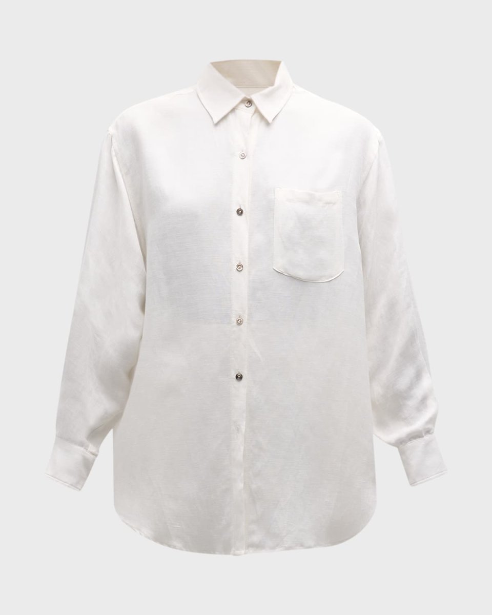Oversized Button-Front Shirtdress