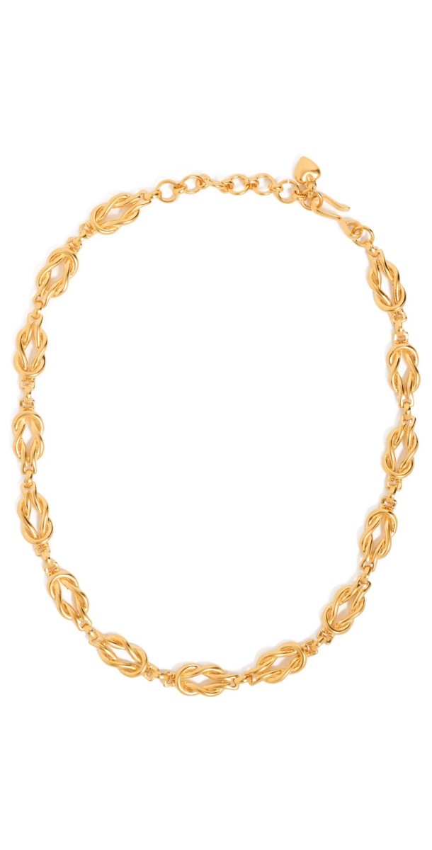 Brinker + Eliza Love Knot Necklace Gold