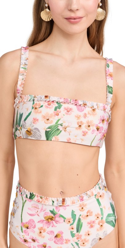 Agua by Agua Bendita Olmo Jardinera Bikini Top Multicolor