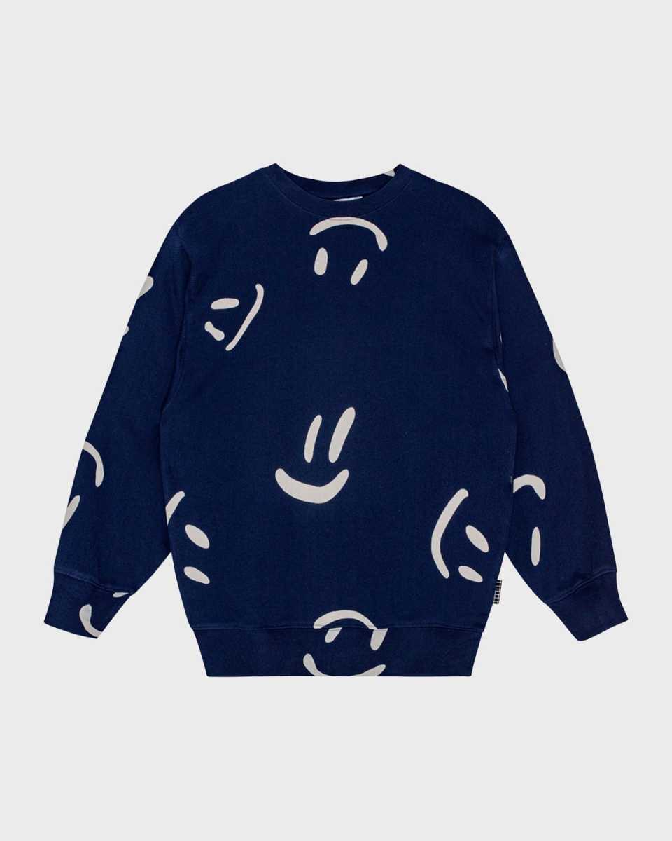 Boy's Monti Happy Face Sweatshirt, Size 4-