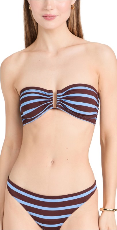 A. L.C. Ella Bikini Top Vista Blue Fudge