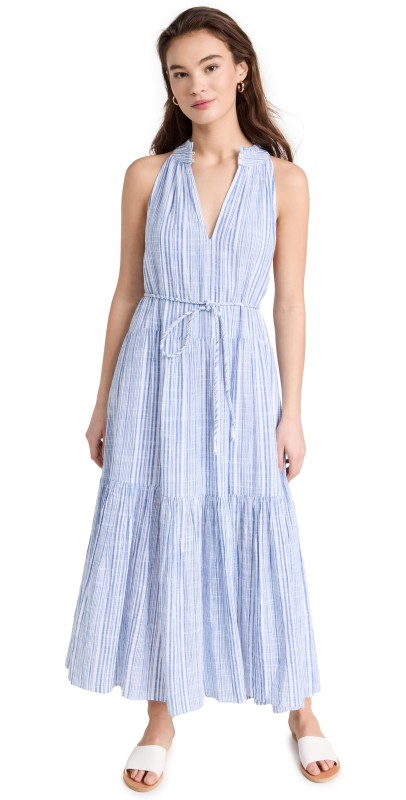 Apiece Apart Nissi Tiers Dress Seaside Stripe