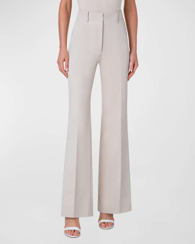 Wide Leg Gabardine Pants