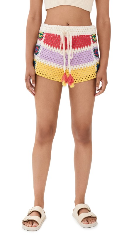 FARM Rio Crochet Shorts Multicolor