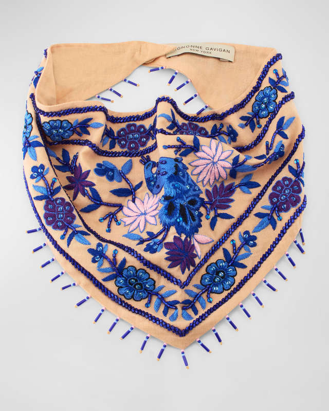 Nabil Embroidered Scarf Necklace
