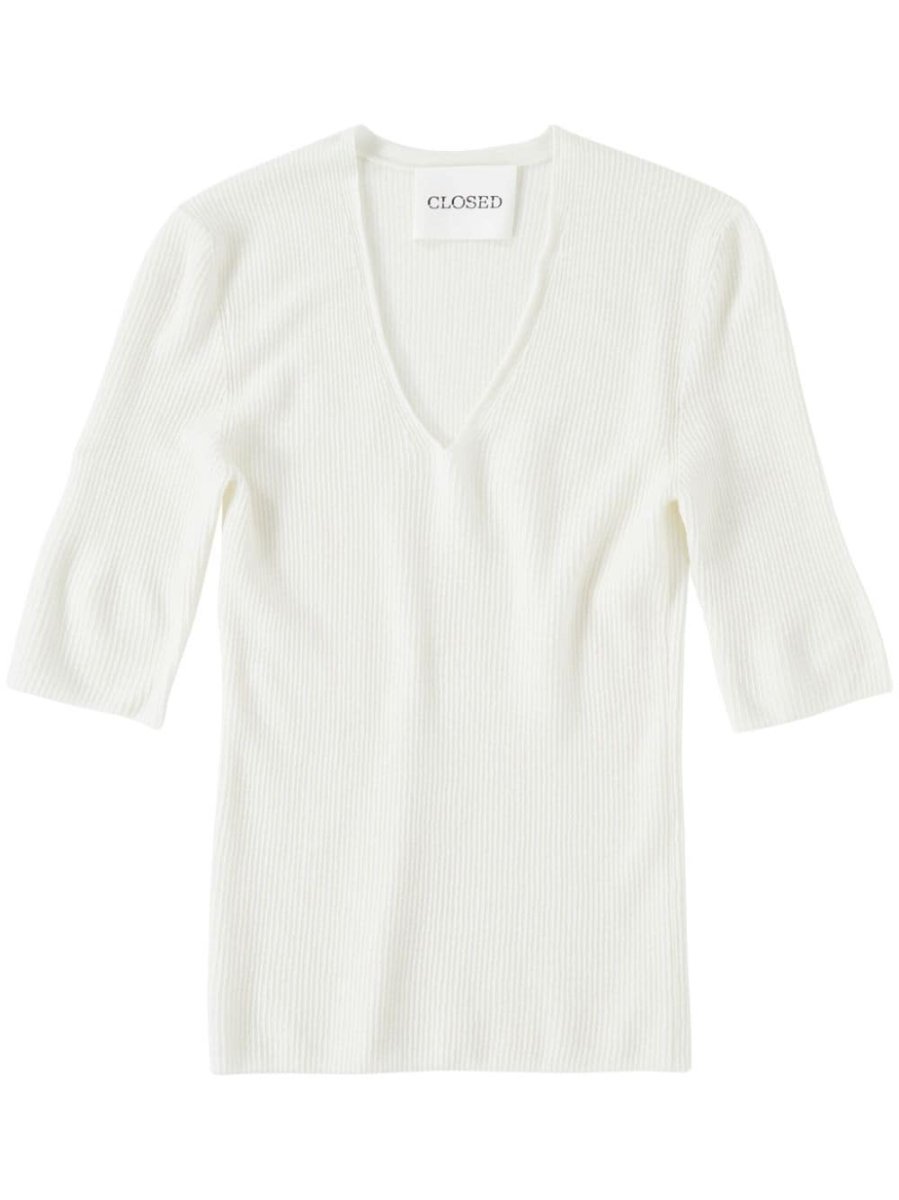 V-neck knitted top