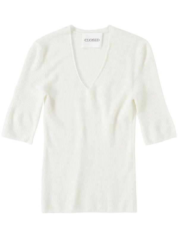V-neck knitted top