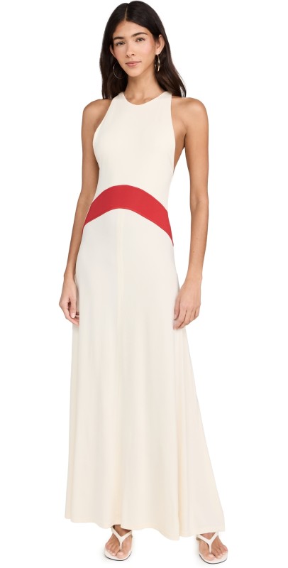Solid &tripedolid &triped xofia Richie Grainge The Jonati Dress Ecru
