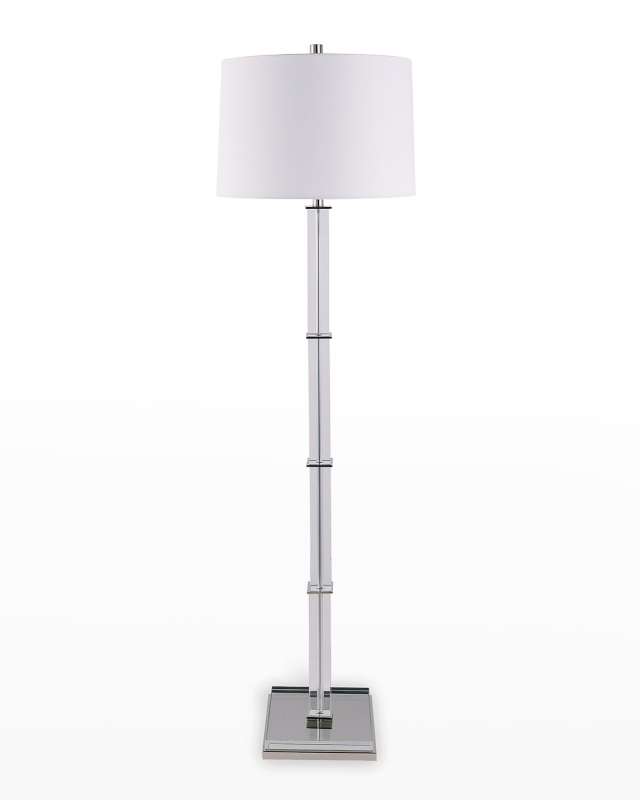 Blake Brass Crystal Floor Lamp