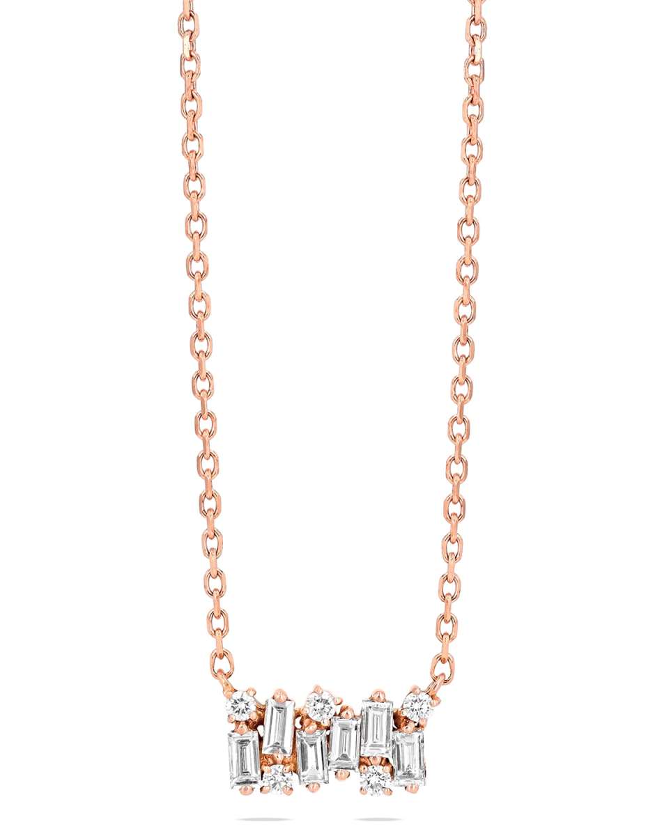 Shimmer Small 18K Gold Diamond Necklace