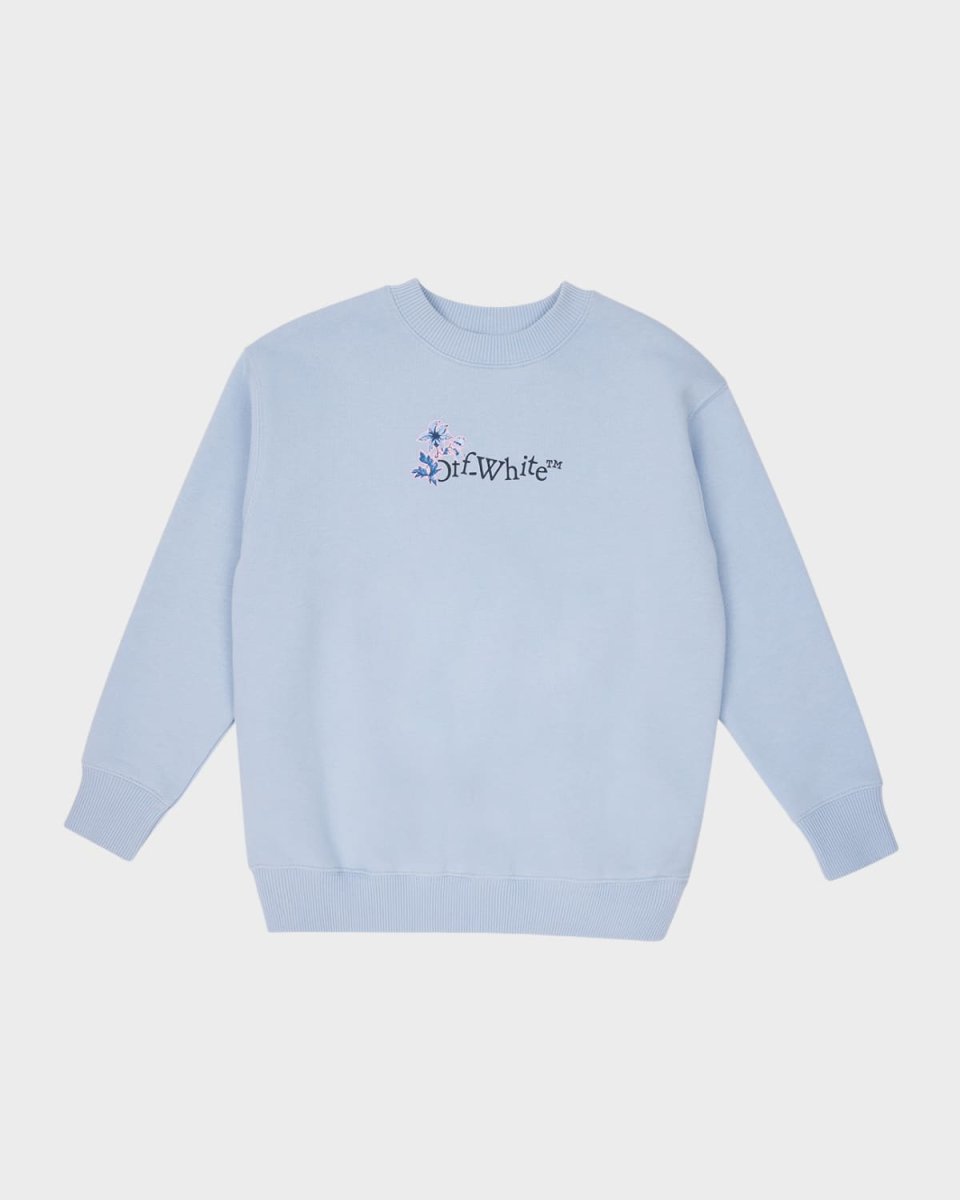 Girl's Floral Arrows Logo-Print Sweatshirt, Size 4-12