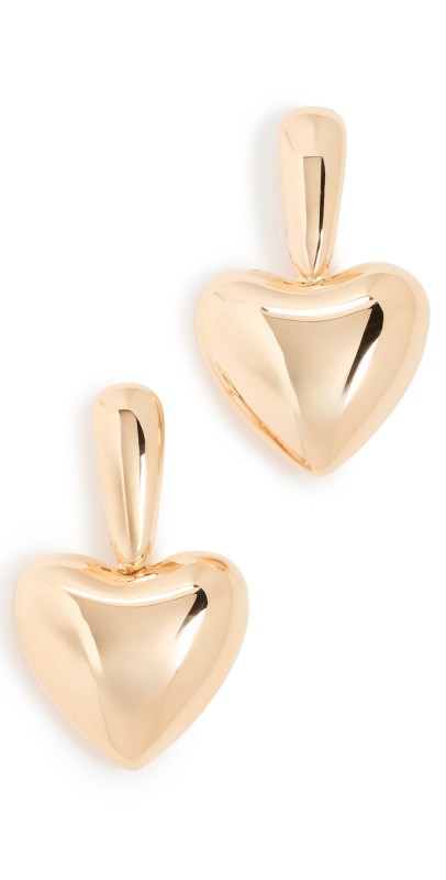 Annika Inez Voluptuous Heart Drop Earrings Gold