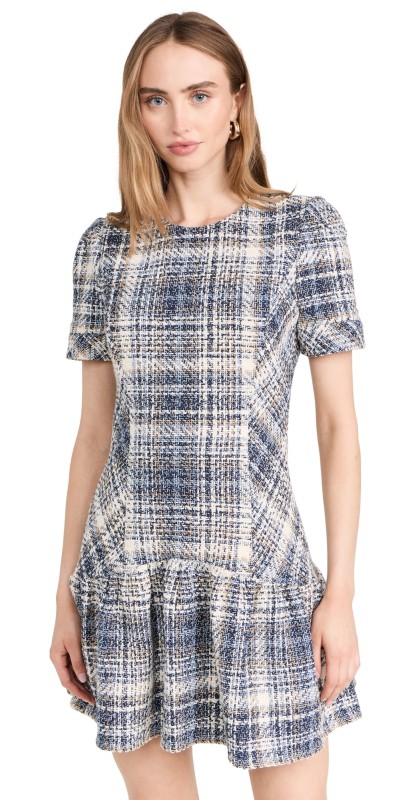 Shoshanna Eleanor Dress Celeste Blue/Ivory