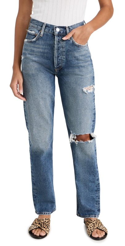 AGOLDE 90's Pinch Waist High Rise Straight Jeans Playground
