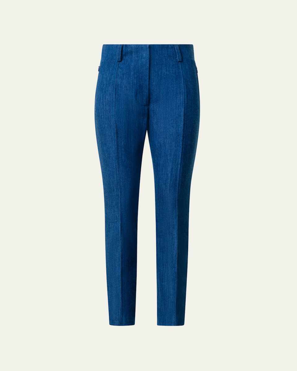 Connor Denim Slim-Fit Cropped Pants