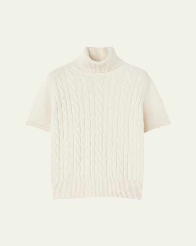 Jubilee Cable Baby Cashmere Turtleneck Sweater