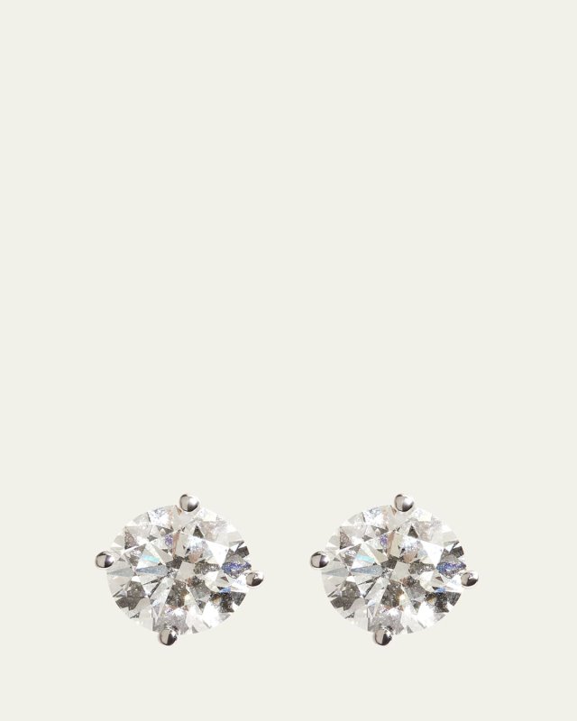 14K White Gold Lab Grown Diamond Stud Earrings