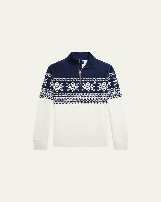Boy's Estate Snowflake Sweater, Size S-X