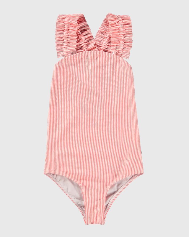 Girl's Nitika Striped One Piece Swimsuit, Size 3-6