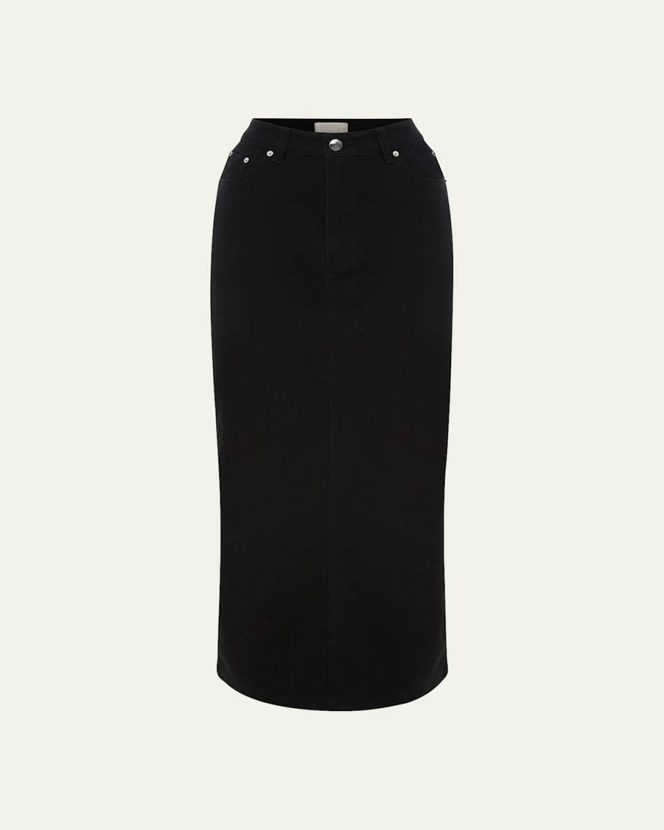 Harvey Long Pencil Denim Skirt