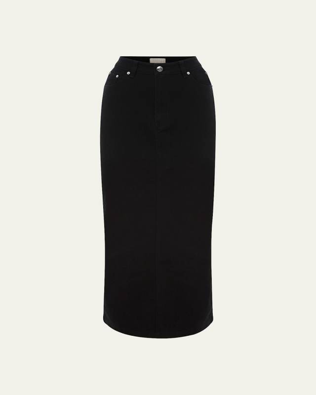 Harvey Long Pencil Denim Skirt