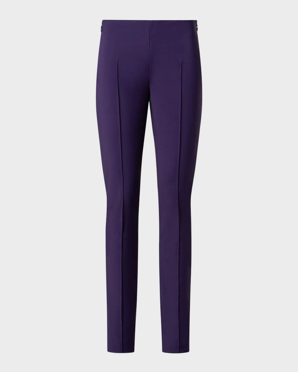 Melissa Stretch-Techno Cotton Slim-Leg Ankle Pants