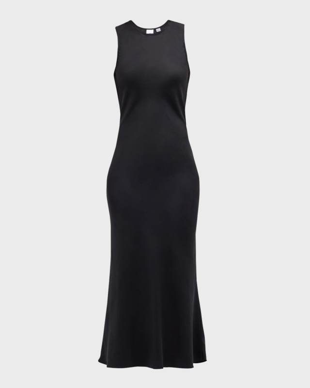Thea Sleeveless Bias-Cut Mermaid Maxi Dress