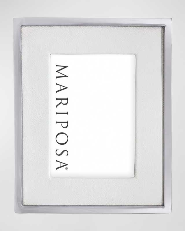 Leather Photo Frame with Metal Border, 5" x 7"