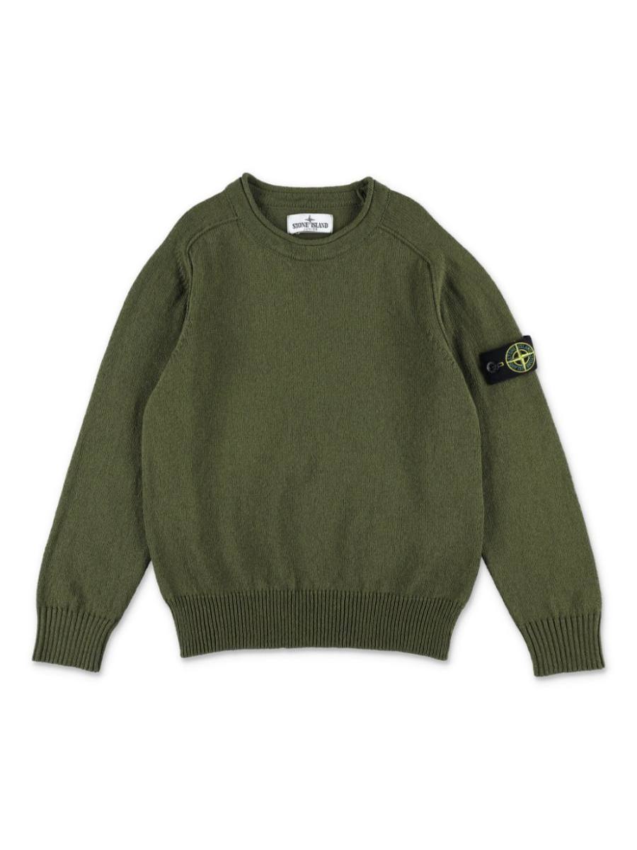 Compass-motif knit sweatshirt