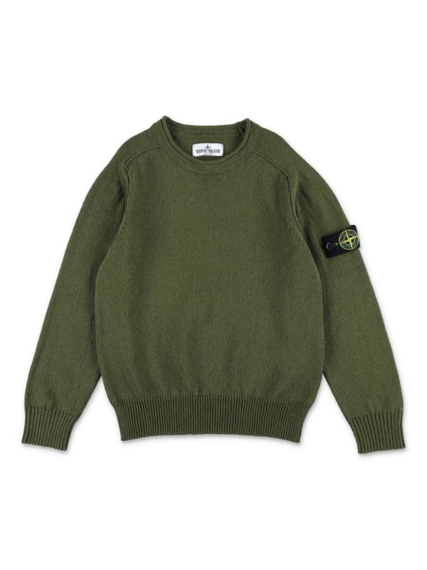 Compass-motif knit sweatshirt