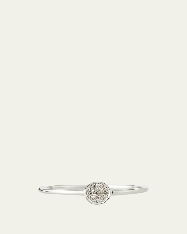 Tiny Pave Diamond Disc Ring