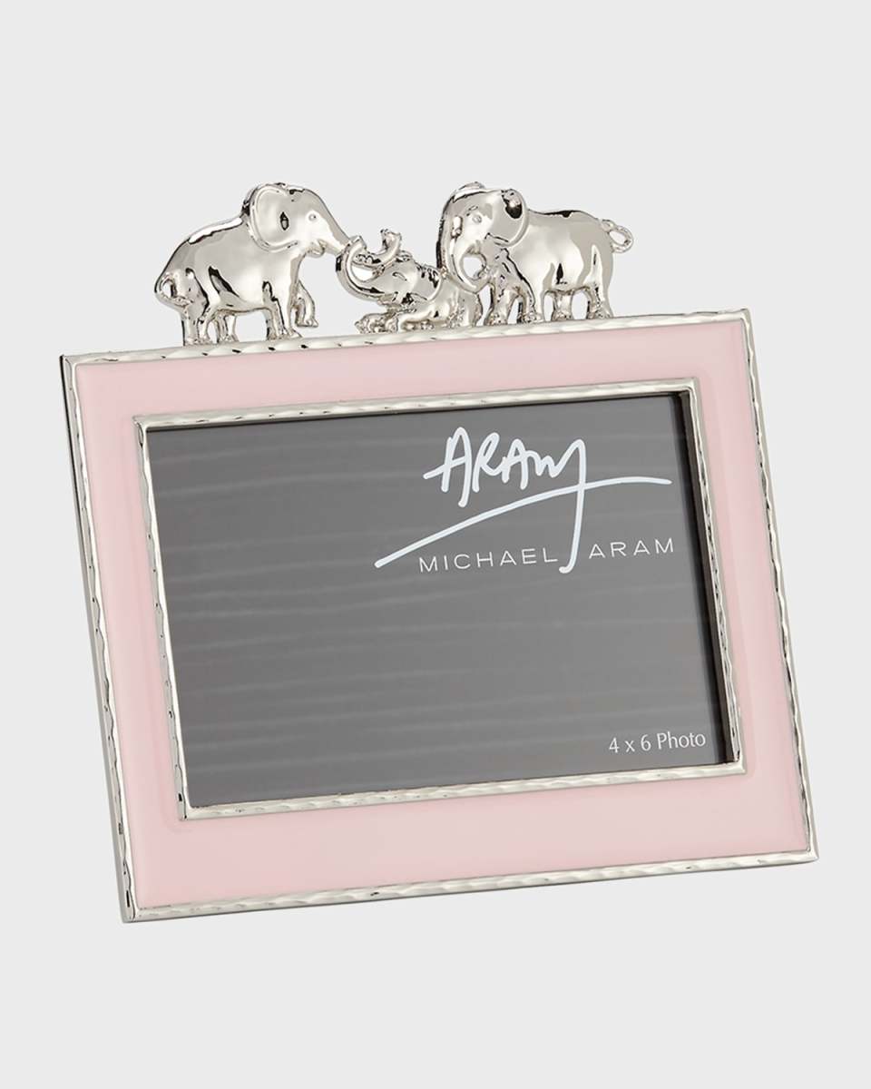 Girls' Elephant 4" x 6" Picture Frame, Pink