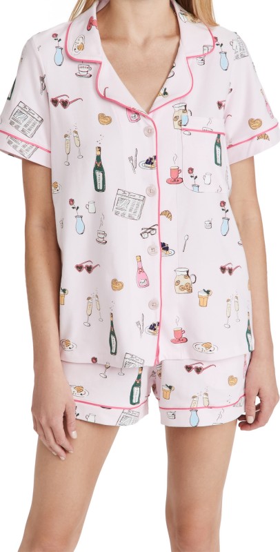 BedHead PJs Let's Do Brunch Shorty PJ Set Let's Do Brunch